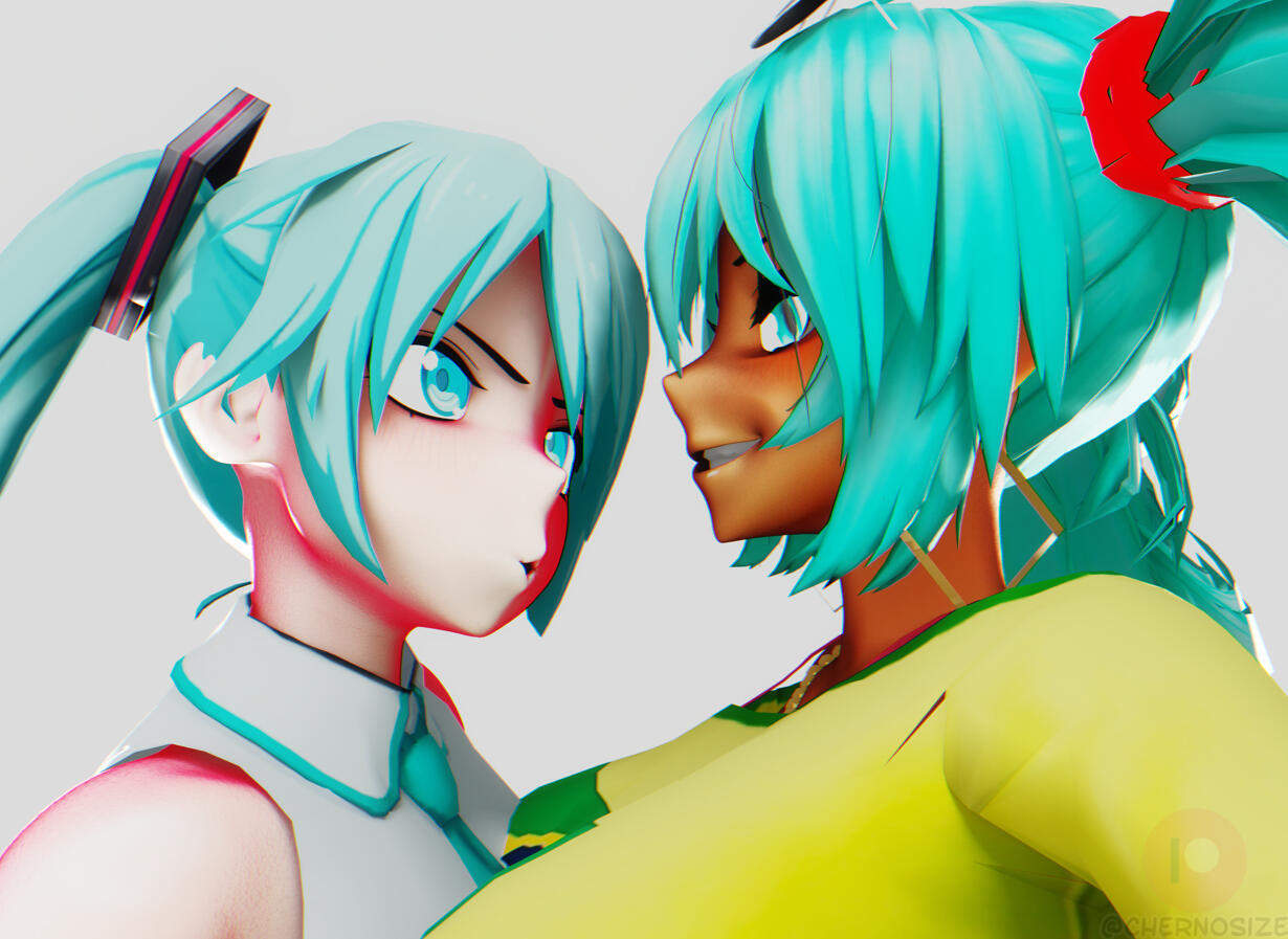 Miku & Brazilian Miku Using Ryo as a base