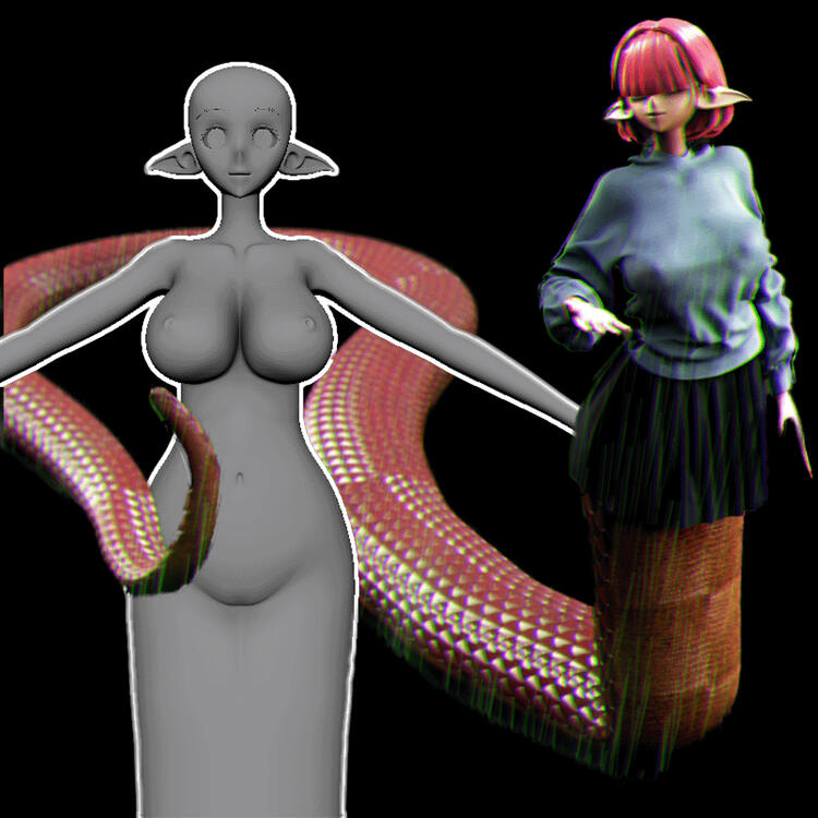 Lamia Mia Base model from bucchm Sketchfab
